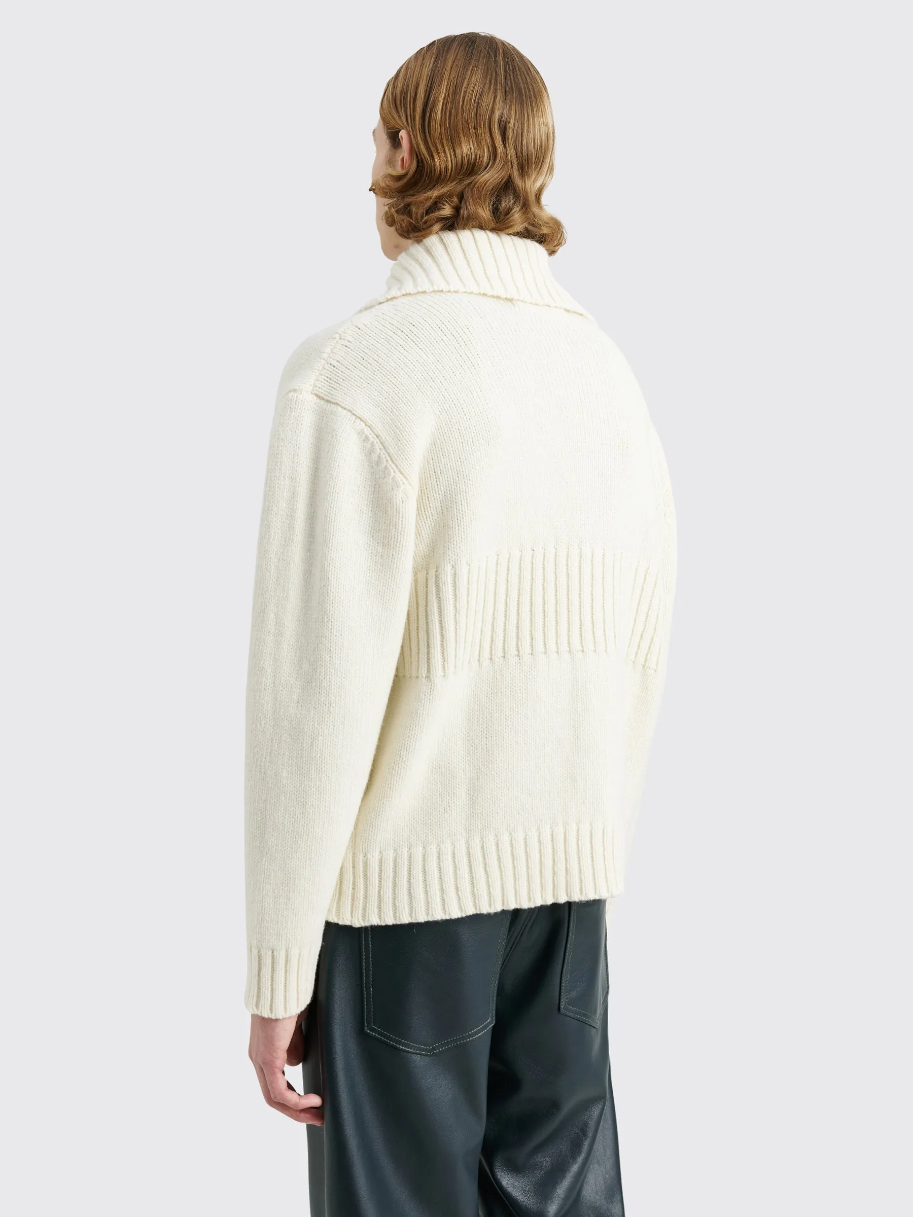 TRÈS BIEN everywear Sailor Knit Wool Cream White