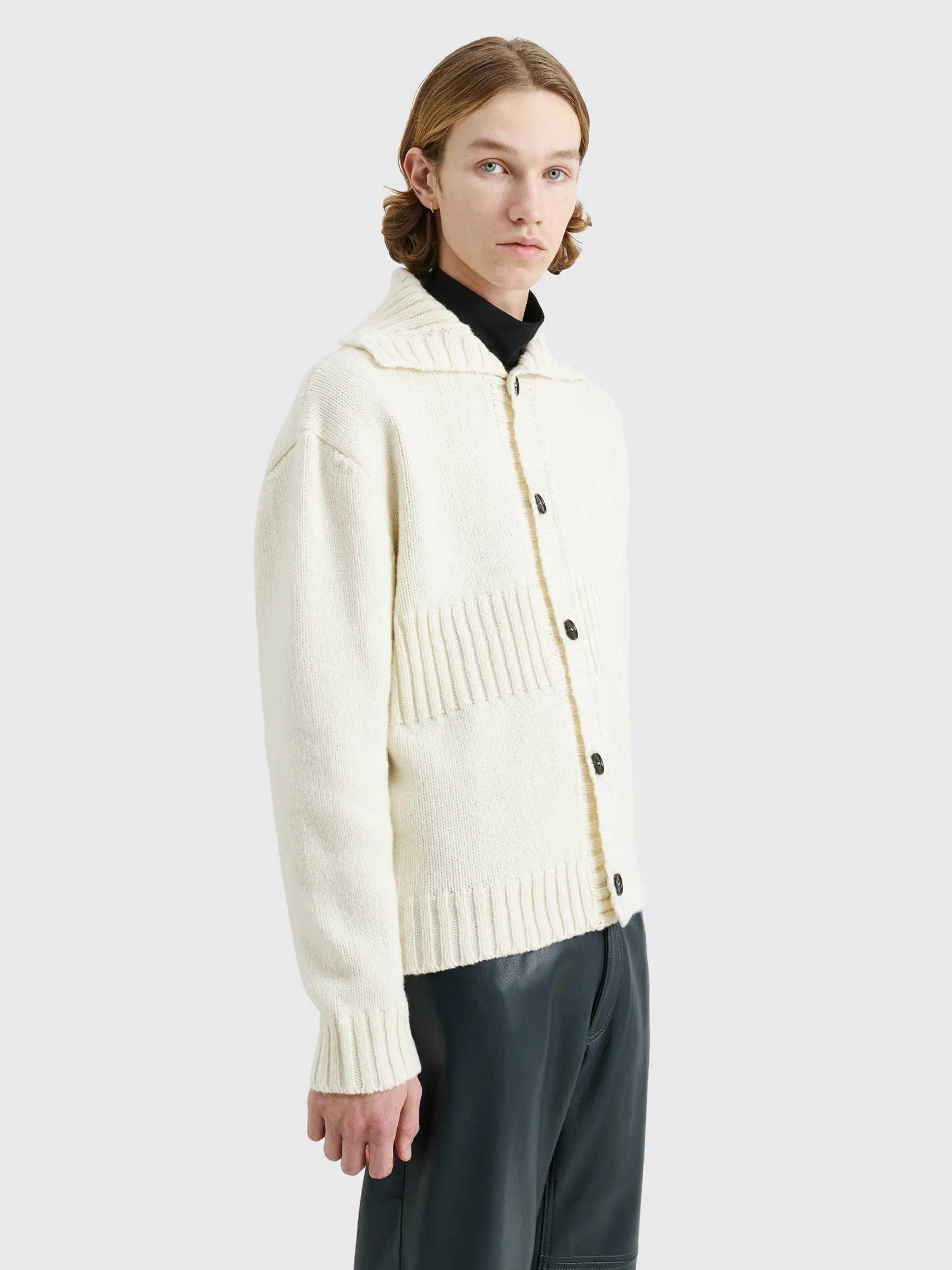 TRÈS BIEN everywear Sailor Knit Wool Cream White