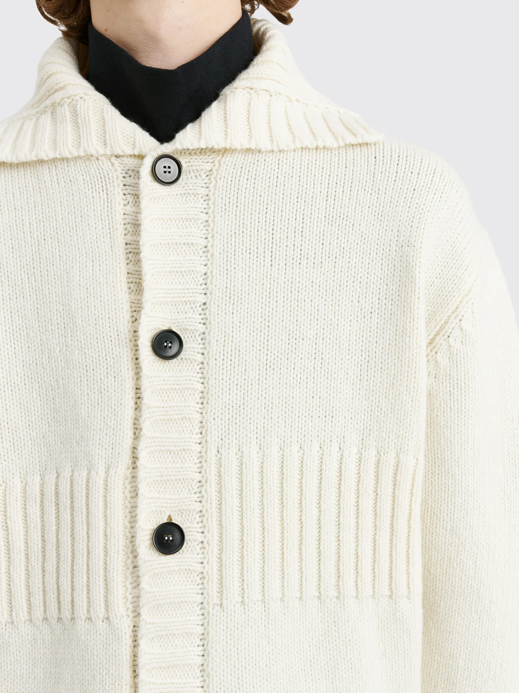 TRÈS BIEN everywear Sailor Knit Wool Cream White