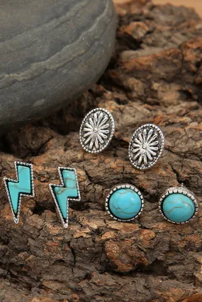 Turquoise Earrings Set