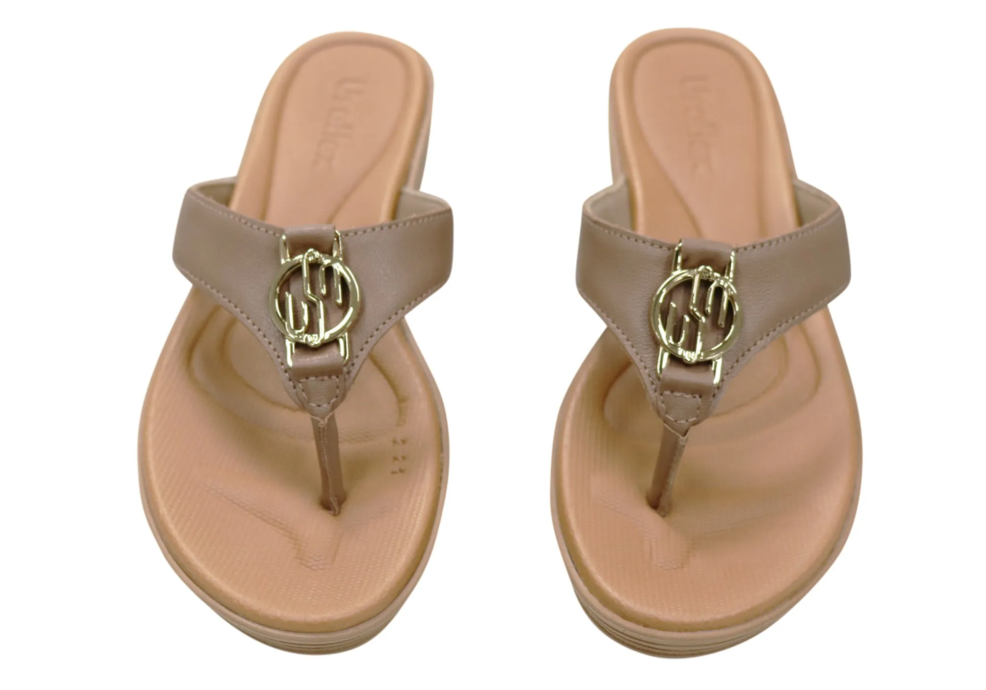 Usaflex Dorina Womens Comfort Leather Thongs Sandals Made In Brazil