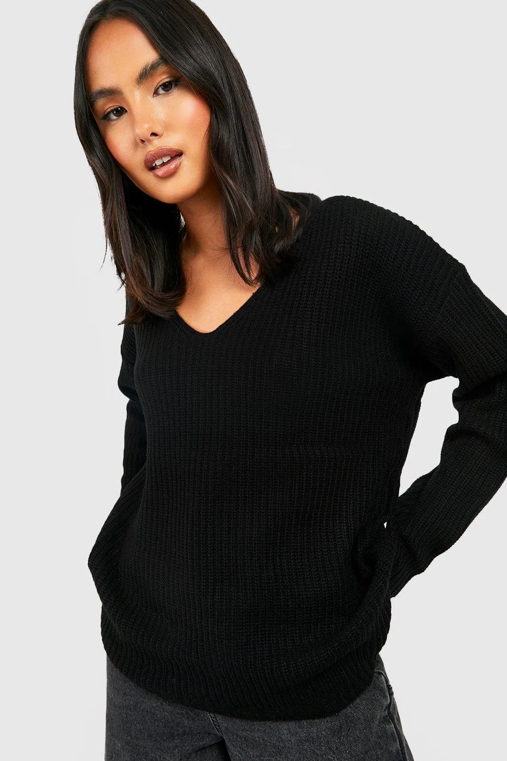 V Neck Jumpers & Cardigans | Shop Online at boohoo