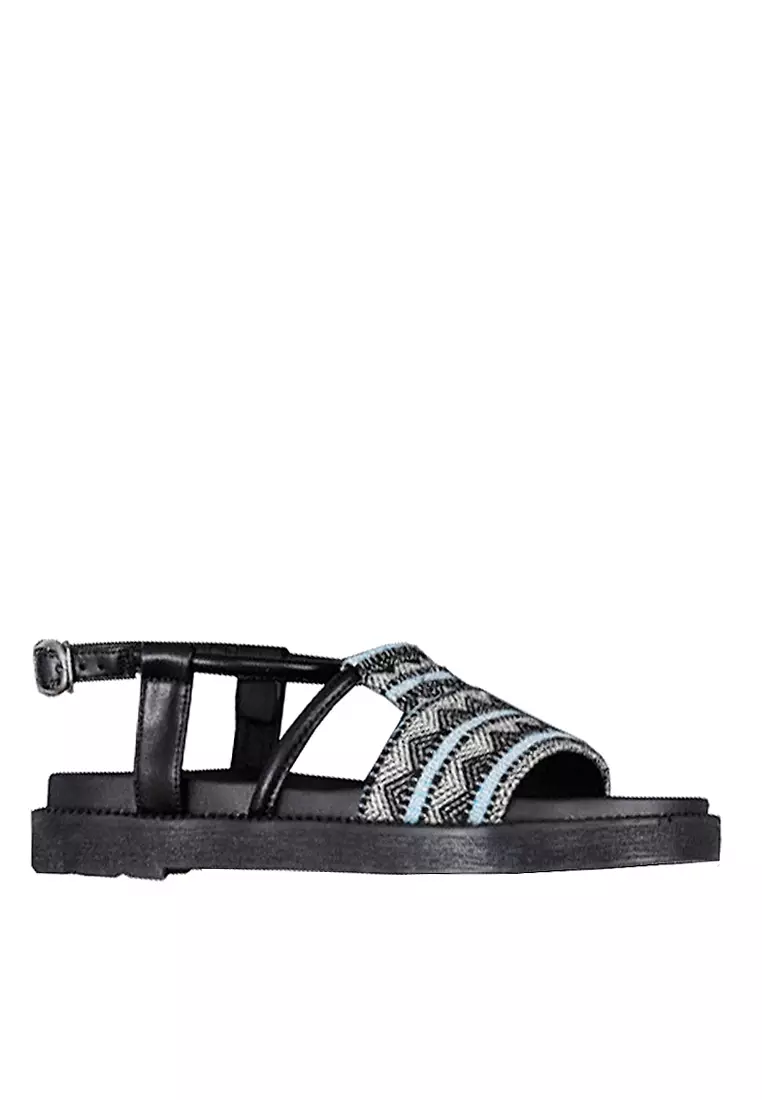 VANSA  Linen Platform Sandals VSW-SVS6