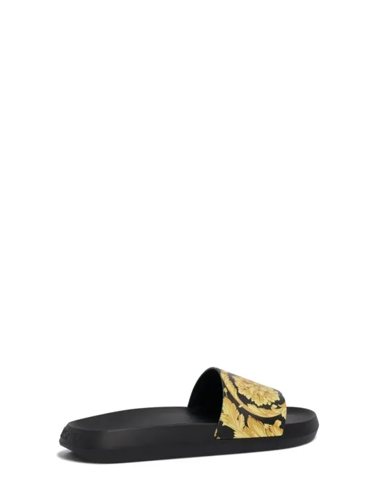 Versace   Baroque print rubber slide sandals 