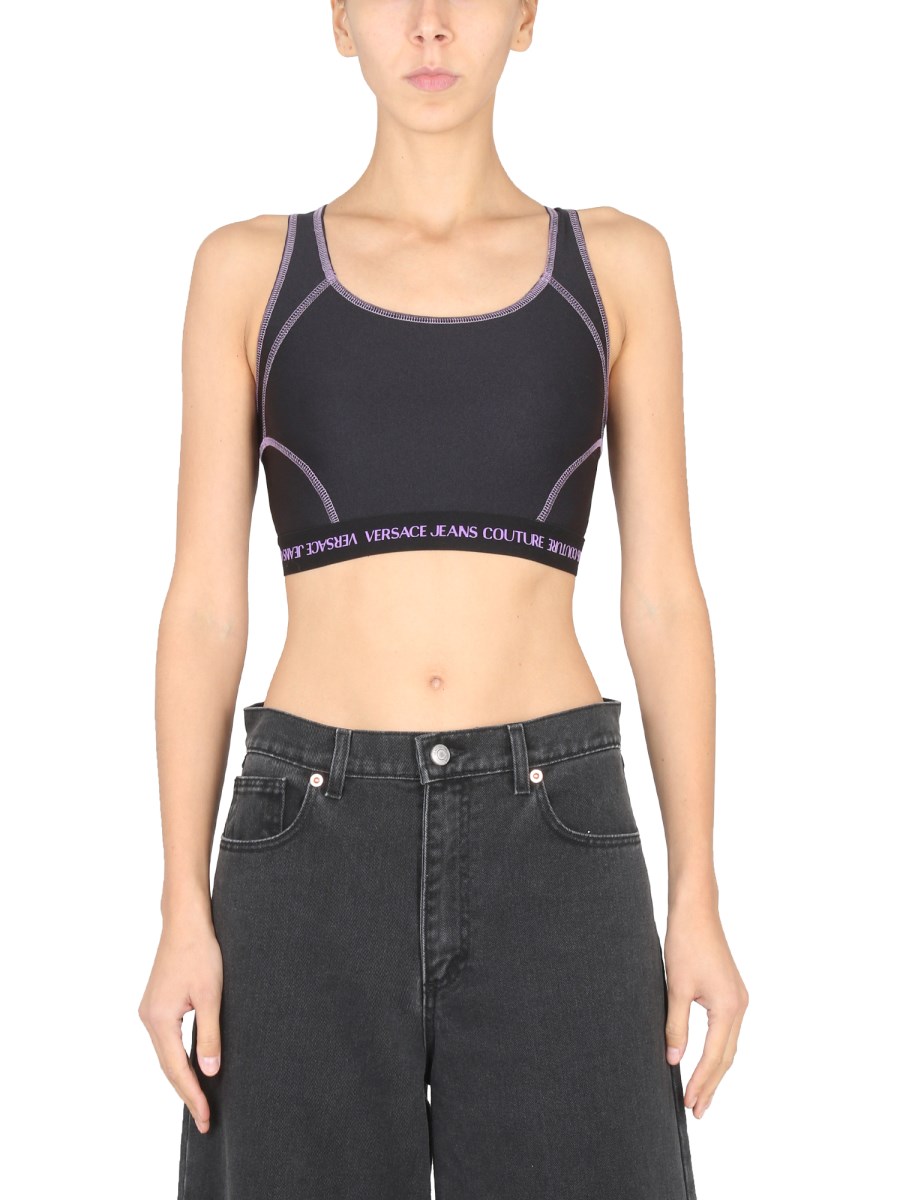 Crop Top with Logo Band from VERSACE JEANS COUTURE