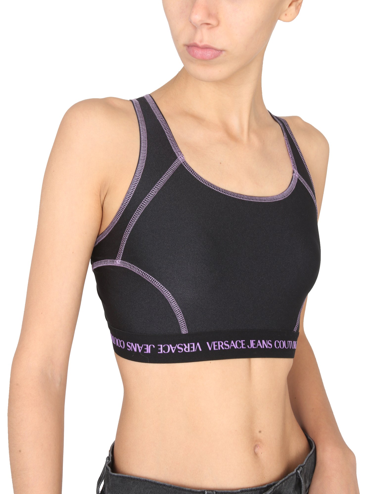 Crop Top with Logo Band from VERSACE JEANS COUTURE