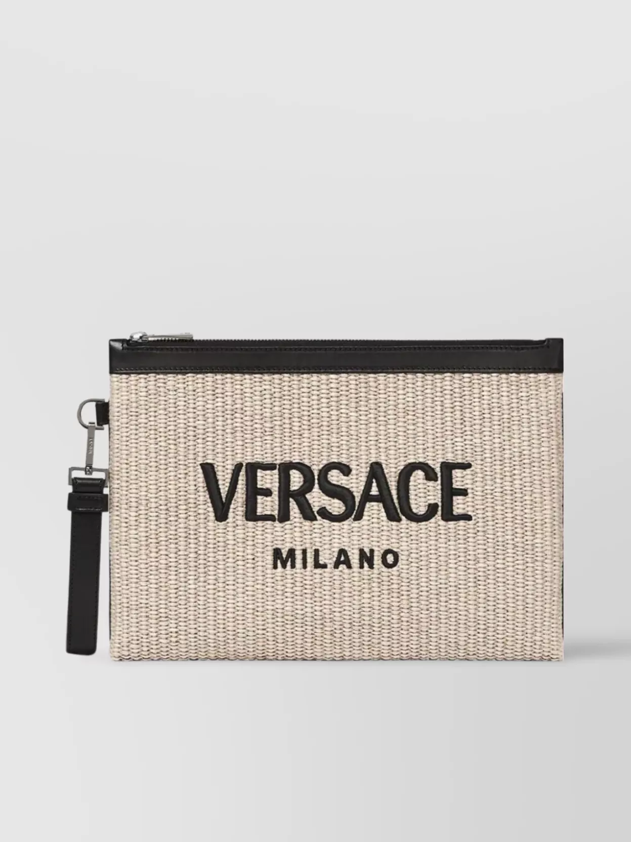 Versace   Milano raffia flat pouch