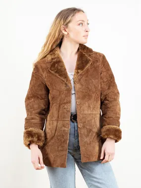 Vintage 70's Women Brown Sherpa Jacket