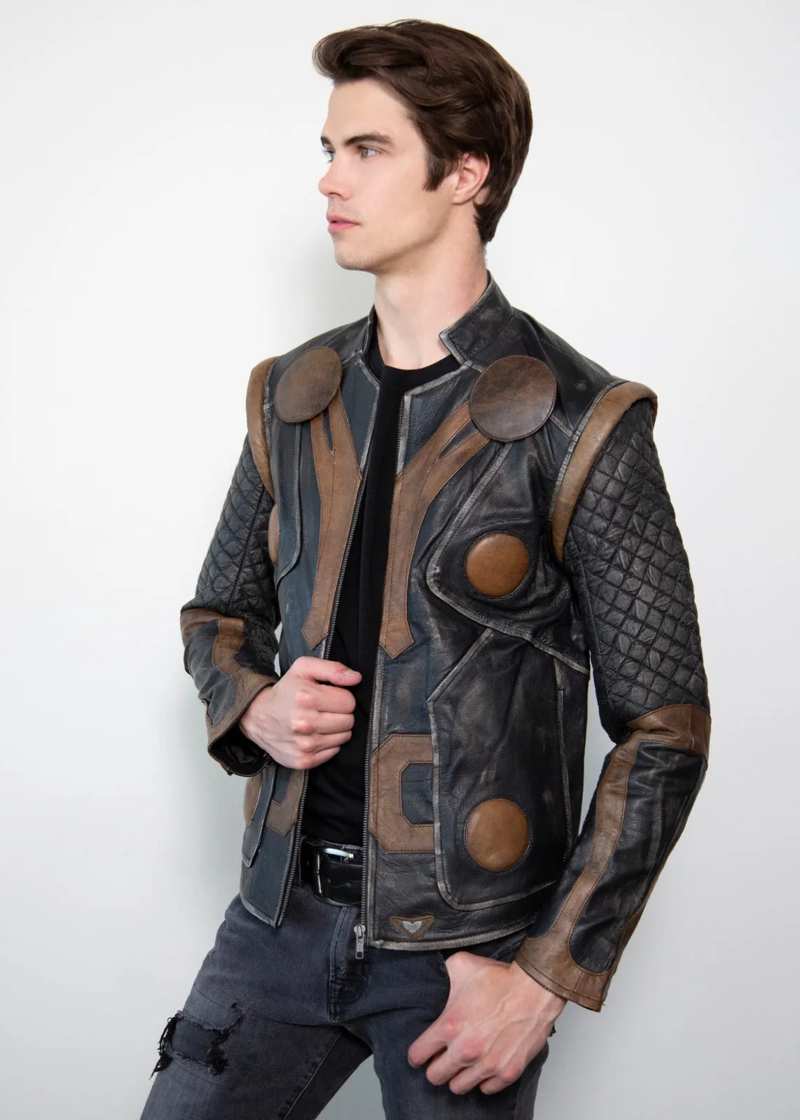 Vintage Quilted Moto Thor Jacket | Viking Thor Leather Jacket