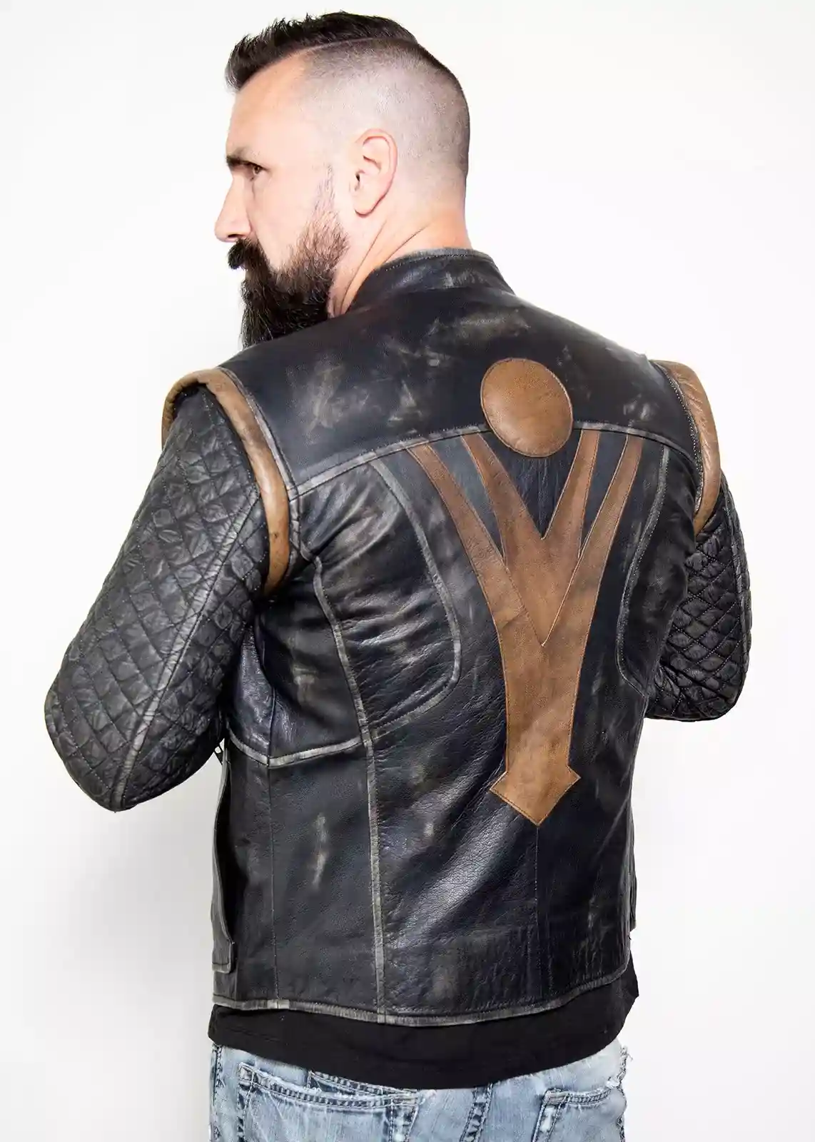 Vintage Quilted Moto Thor Jacket | Viking Thor Leather Jacket