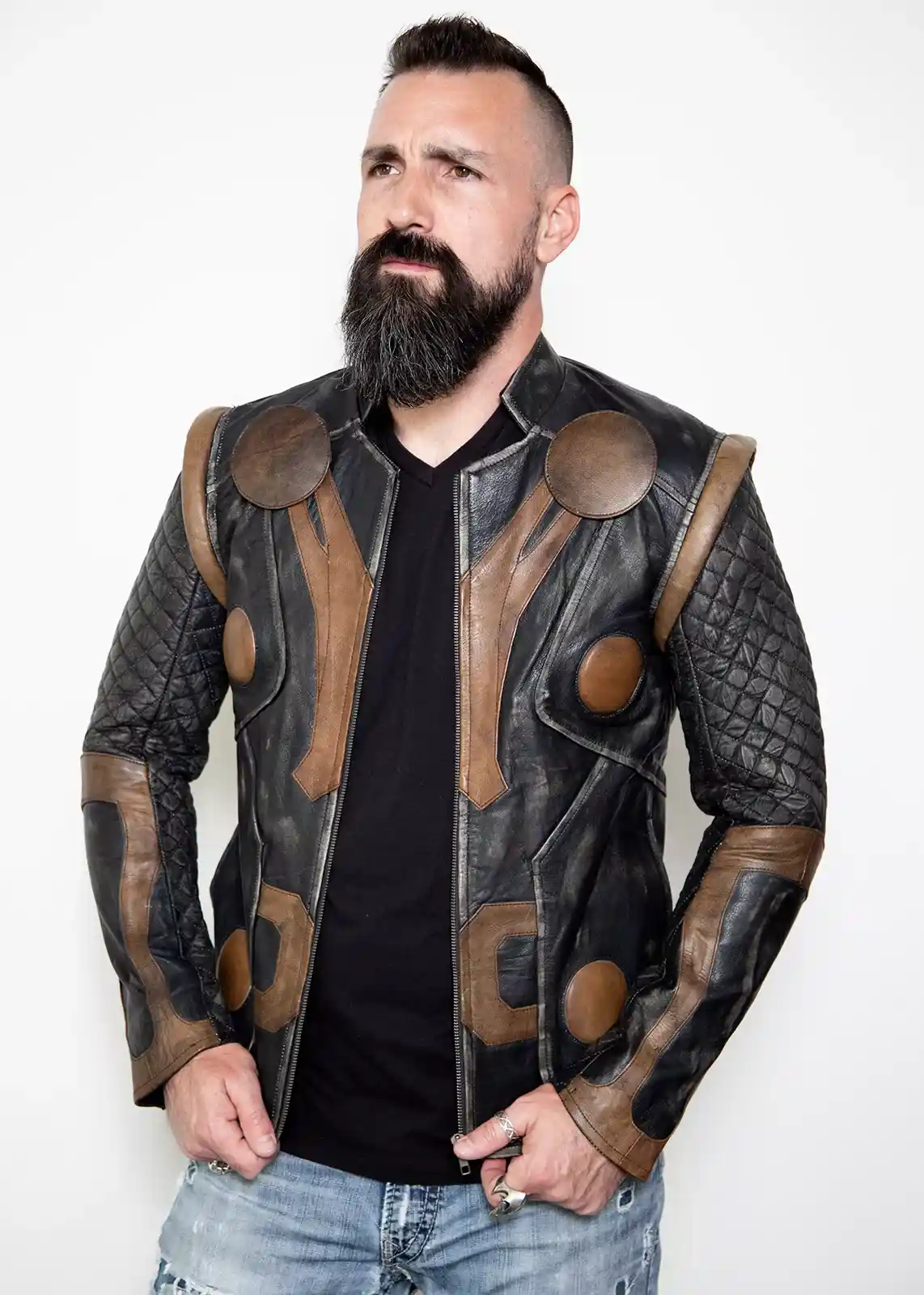 Vintage Quilted Moto Thor Jacket | Viking Thor Leather Jacket