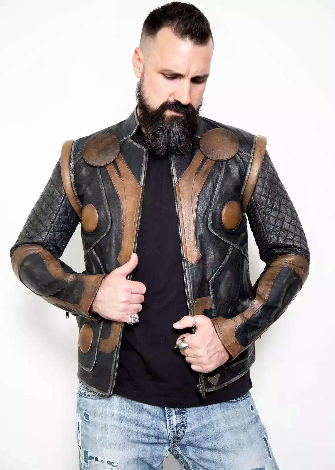 Vintage Quilted Moto Thor Jacket | Viking Thor Leather Jacket