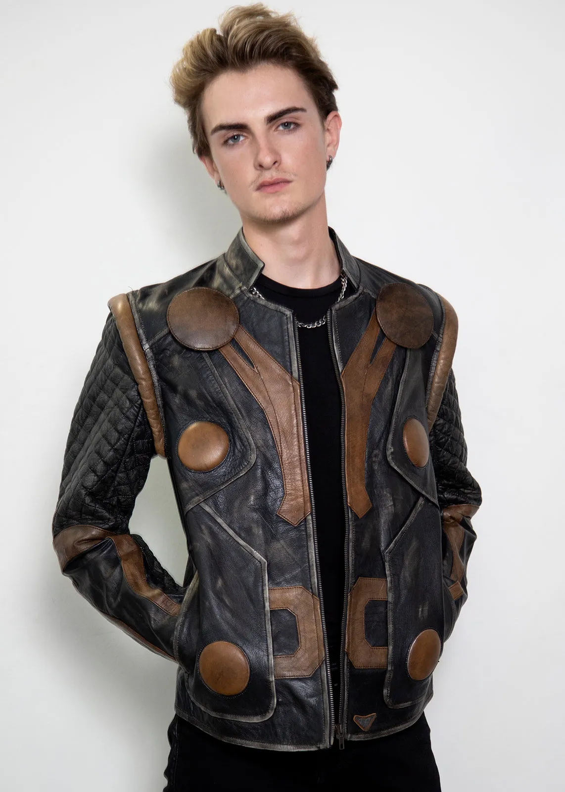 Vintage Quilted Moto Thor Jacket | Viking Thor Leather Jacket