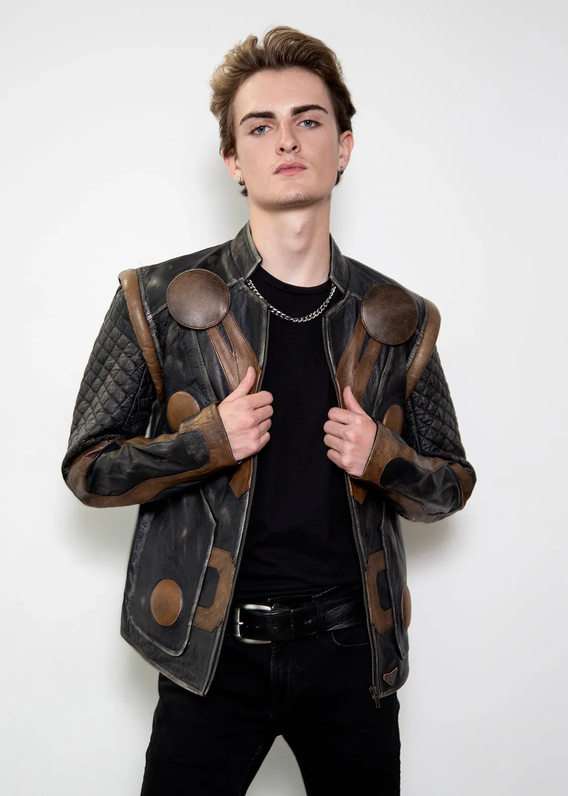 Vintage Quilted Moto Thor Jacket | Viking Thor Leather Jacket