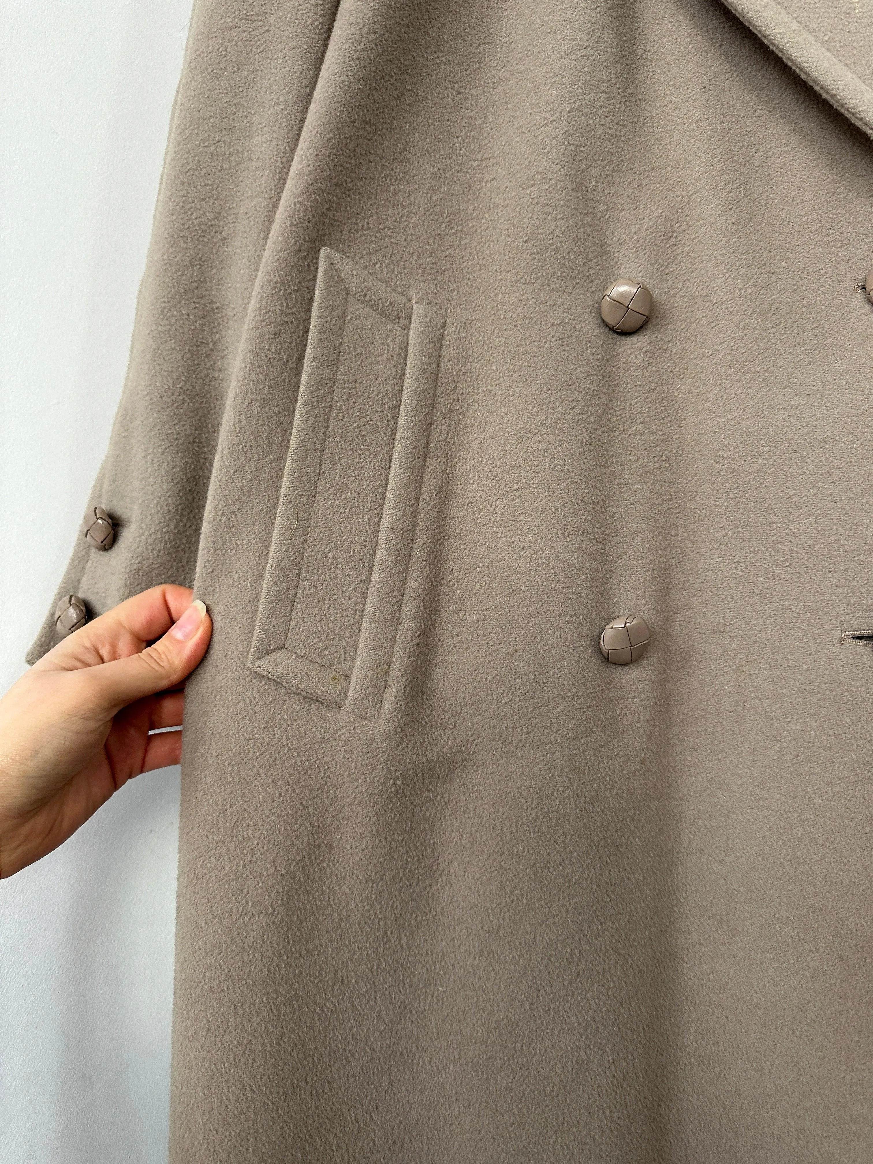 Vintage Wool Cashmere Double Breasted Coat - M