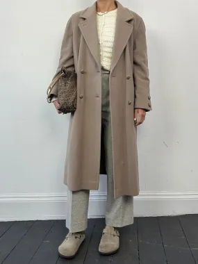 Vintage Wool Cashmere Double Breasted Coat - M