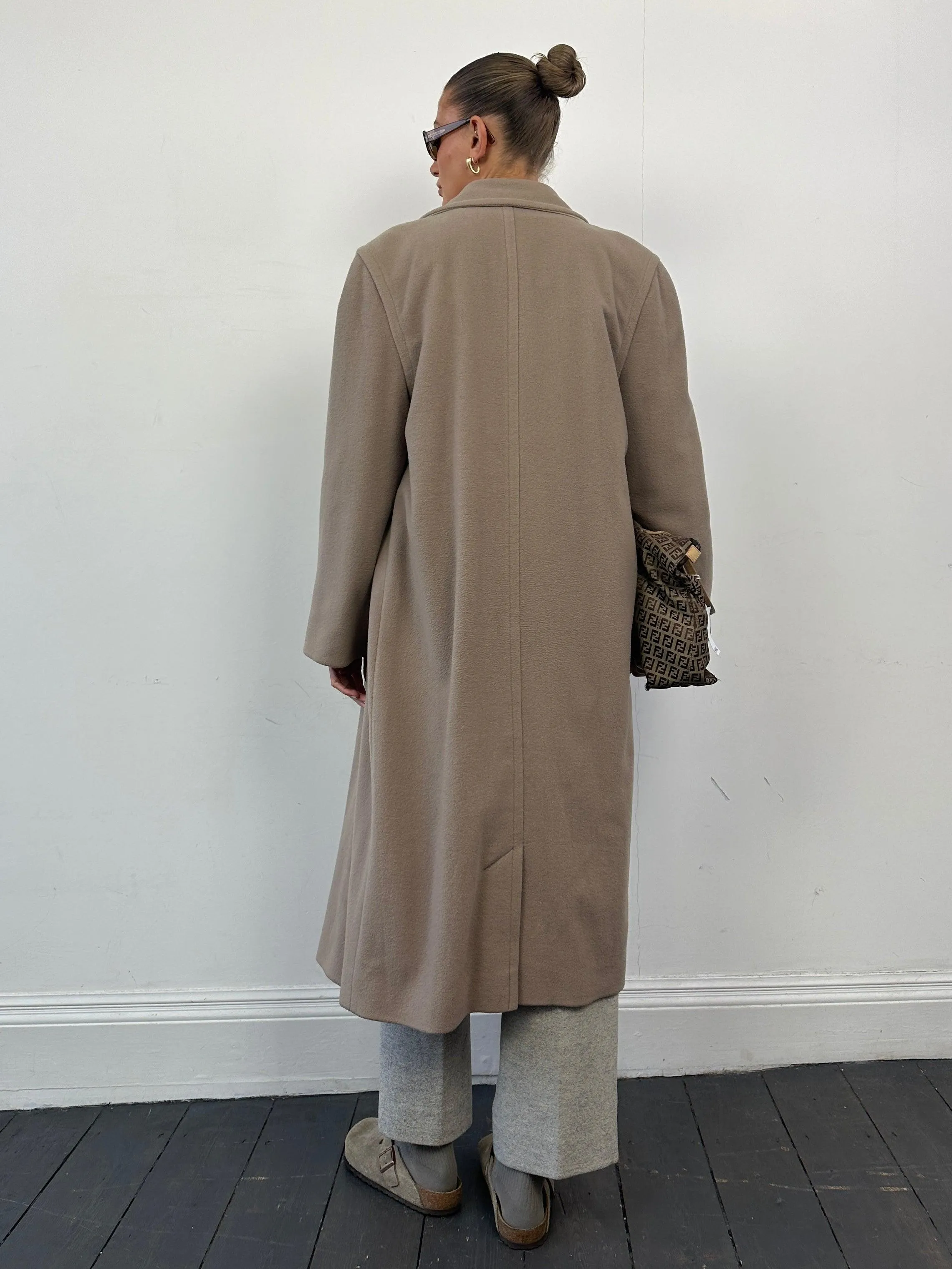 Vintage Wool Cashmere Double Breasted Coat - M