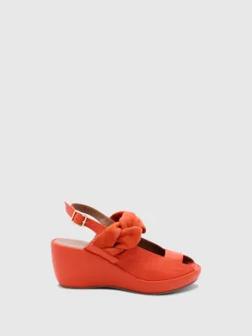 Wedge Sandals E03L8 Orange