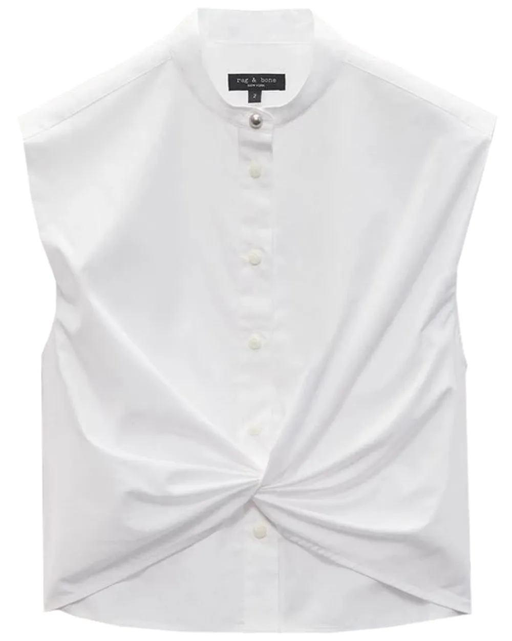 White Sleeveless Louisa Shirt