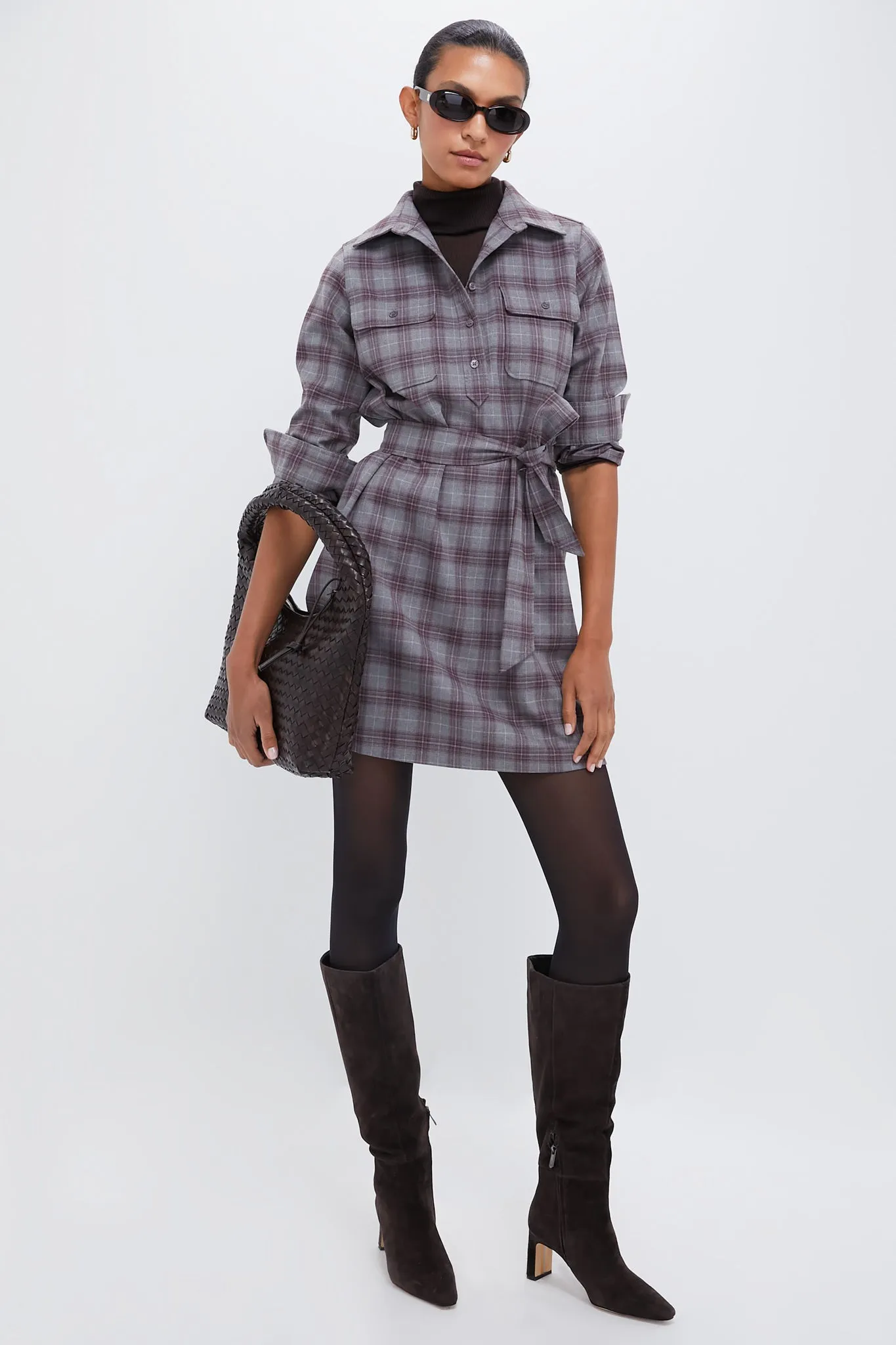 Winetasting Plaid Mary Tyler Dress