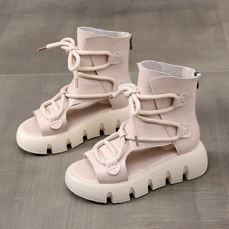 Lace-up Platform Sandals for Women