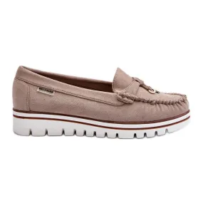 Women's Platform Railav Beige Moccasins