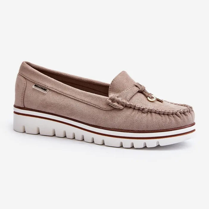 Women's Platform Railav Beige Moccasins