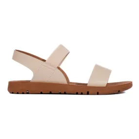 Women's flat beige sandals