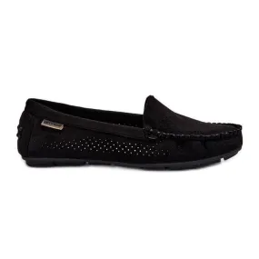 Women's Black Rasirna Openwork Moccasins