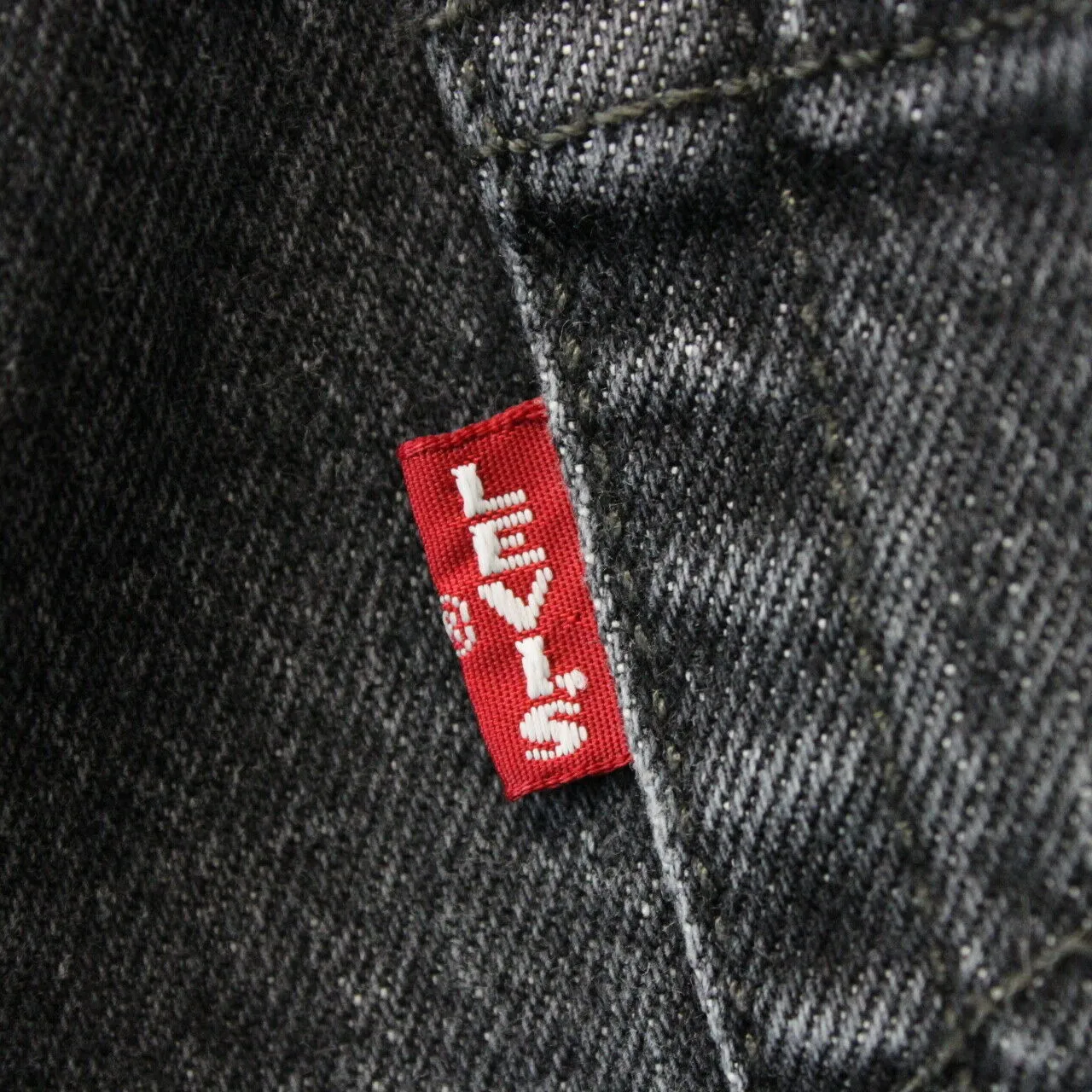 Womens LEVIS 501 Big E Jeans Grey Charcoal | W34 L28