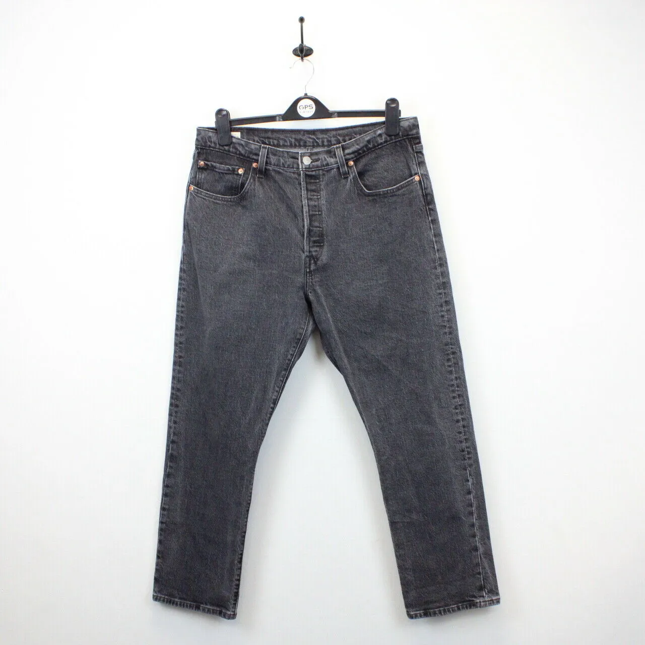 Womens LEVIS 501 Big E Jeans Grey Charcoal | W34 L28