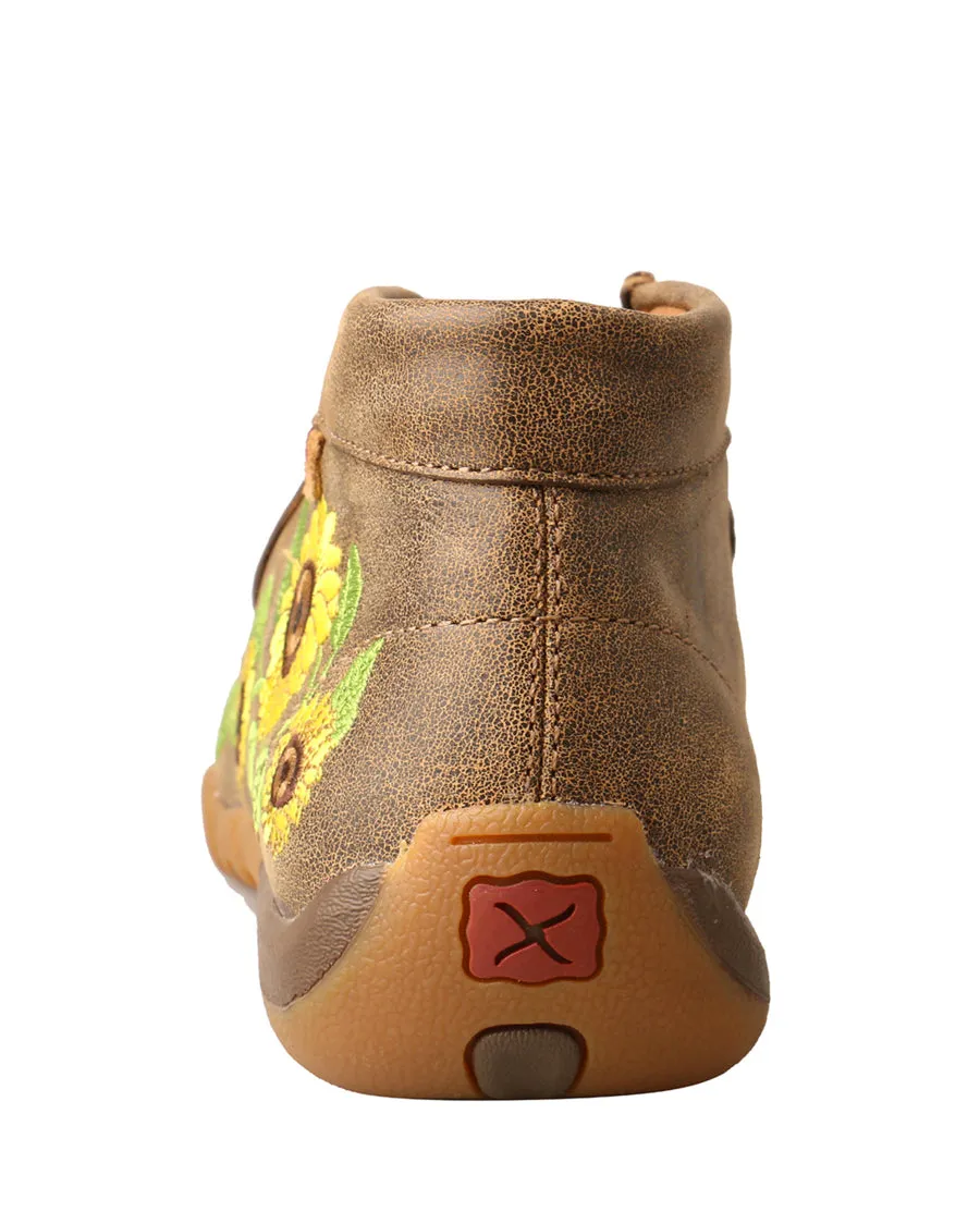 Women's Sunflower Pattern Chukka Driving Moccasins