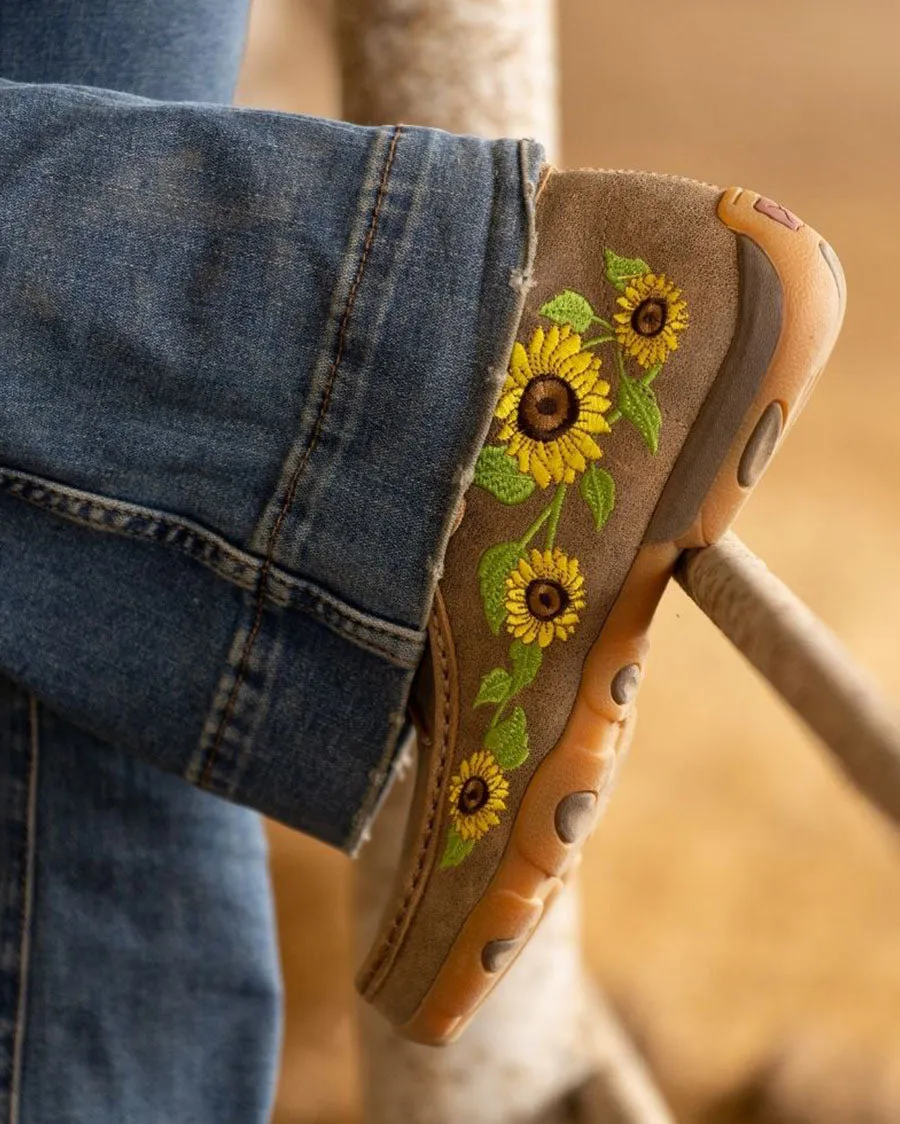 Women's Sunflower Pattern Chukka Driving Moccasins