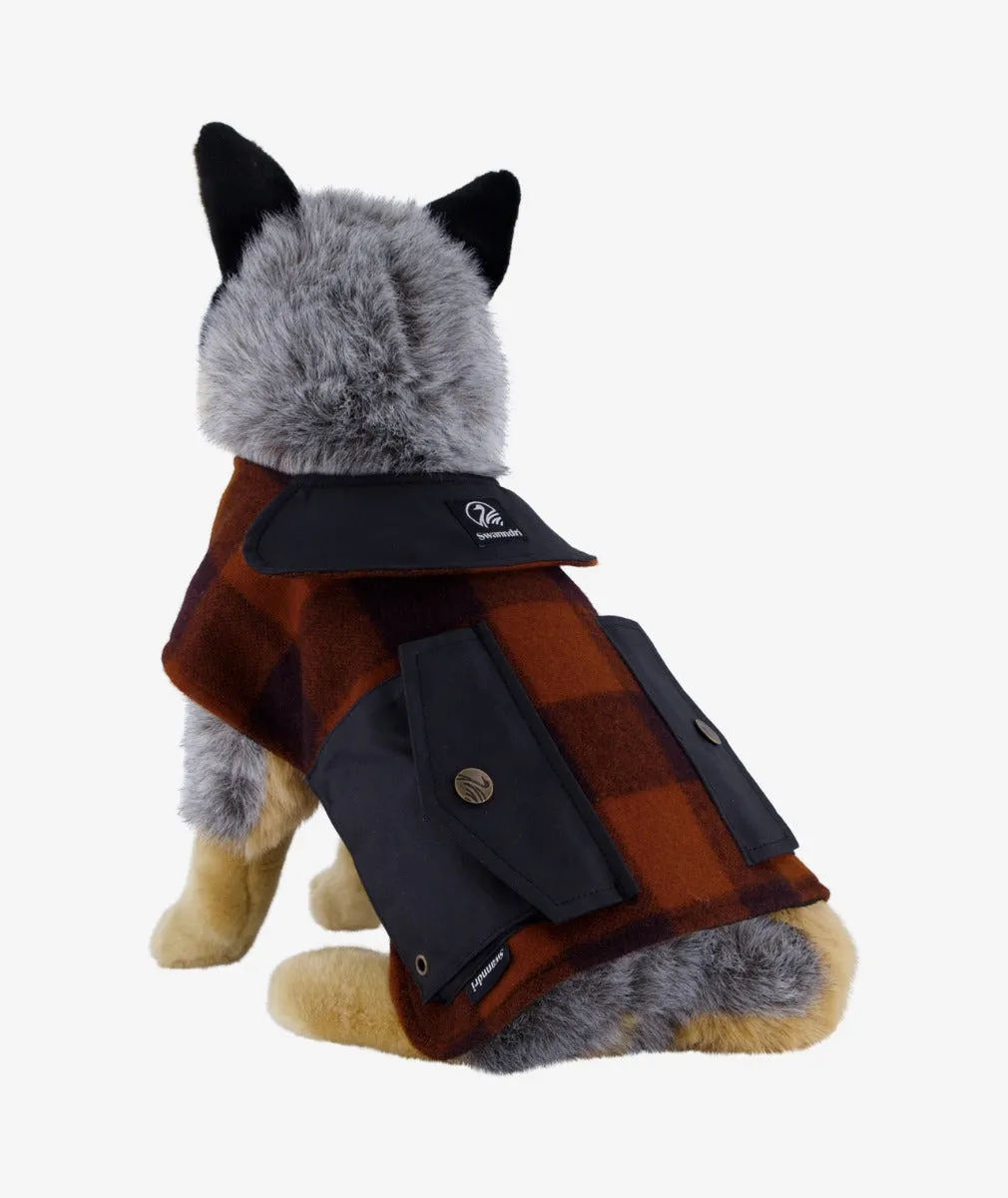 Wool Dog Coat Cedar Check - Swanndri Classic