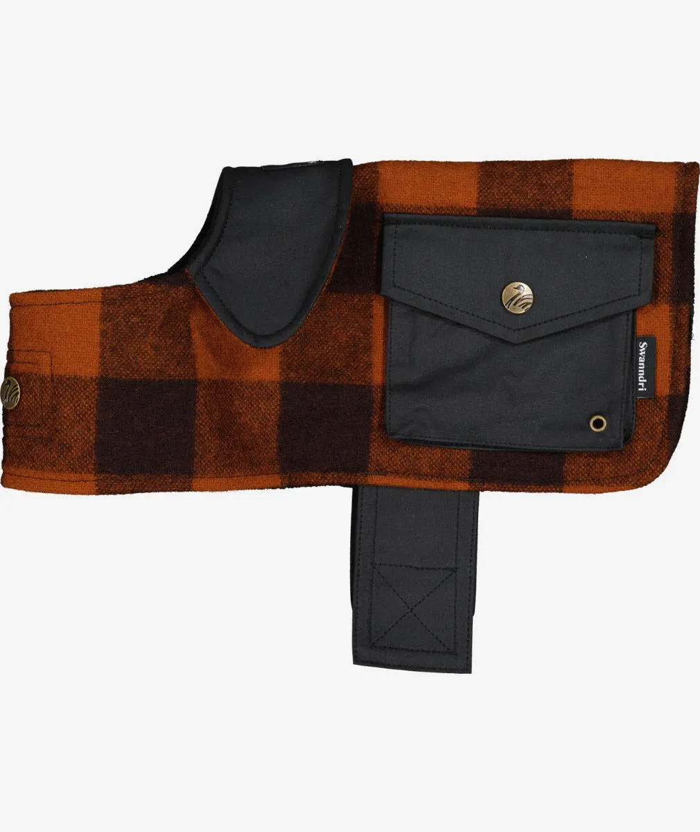 Wool Dog Coat Cedar Check - Swanndri Classic