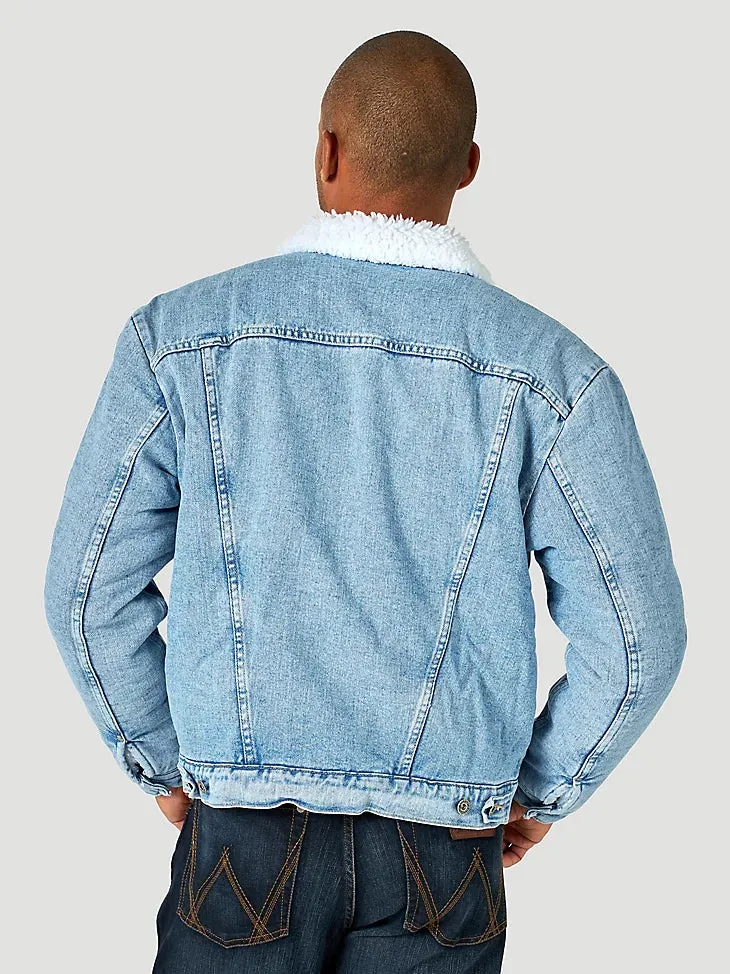 Wrangler Acid Wash Sherpa Lined Denim Jacket