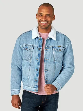 Wrangler Acid Wash Sherpa Lined Denim Jacket