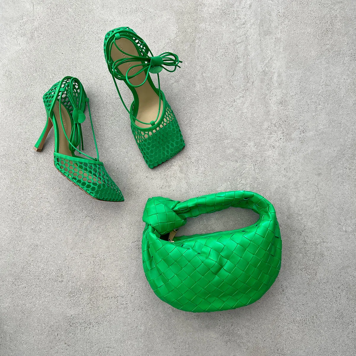 Grass Mesh Sandals - Wrap Style