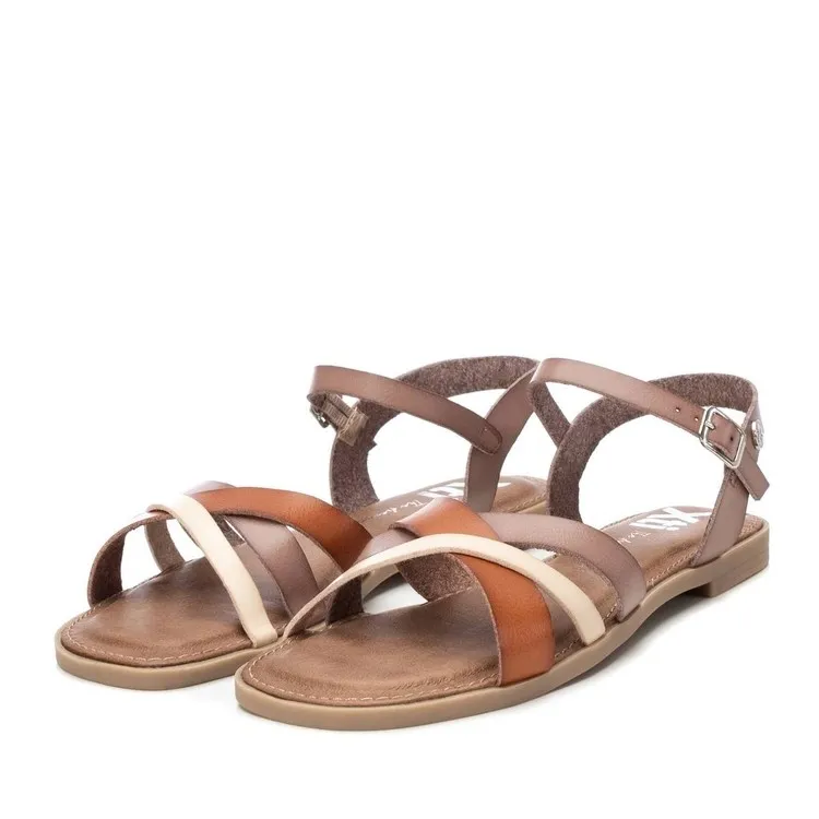 Flat Beige Women's Sandals by XTI