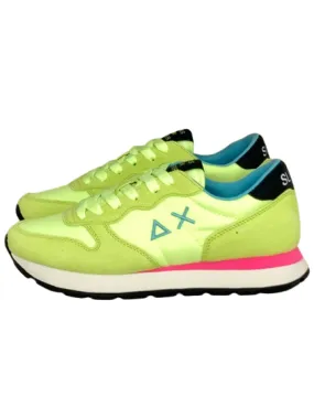 Yellow Fluo Women's Sneakers Z33201 Ally Solid Nylon