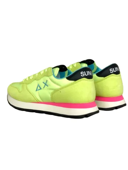 Yellow Fluo Women's Sneakers Z33201 Ally Solid Nylon