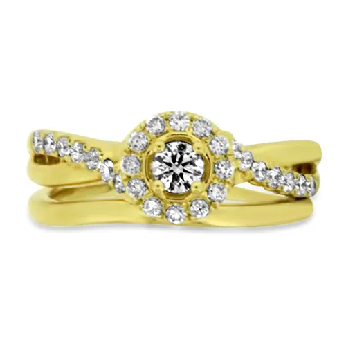 Yellow Gold Diamond Wedding Set