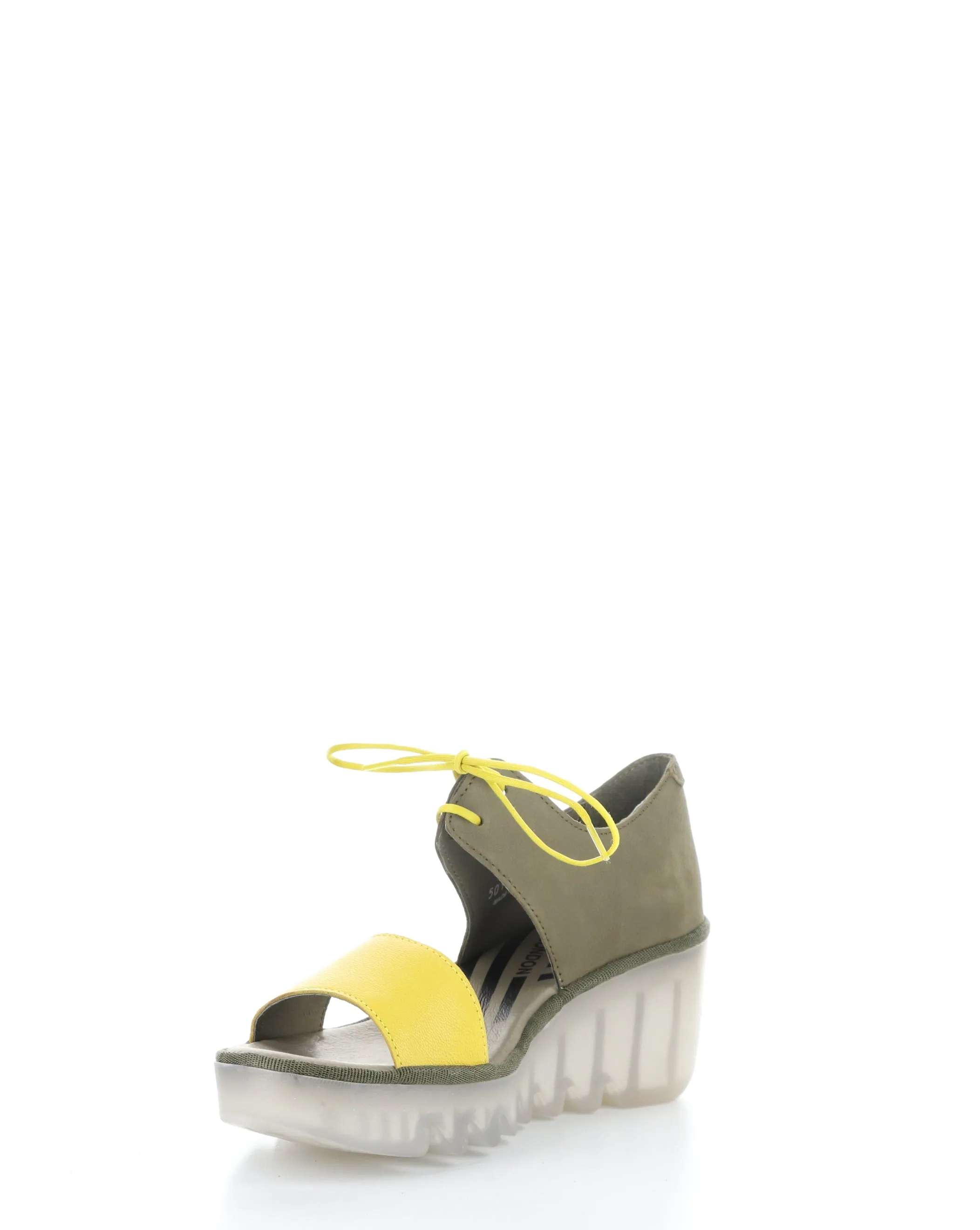 Yellow Lace-up Sandals - BILU465FLY