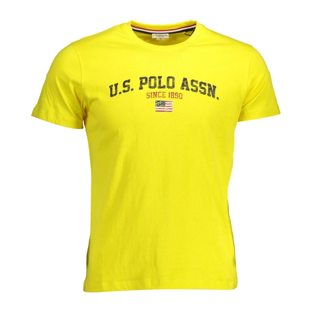 Yellow Round Neck Logo T-shirt