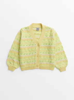 Yellow Tonal Stitch Cardigan - 7 Years - Jumpers and Cardigans | Tu - Browse Now