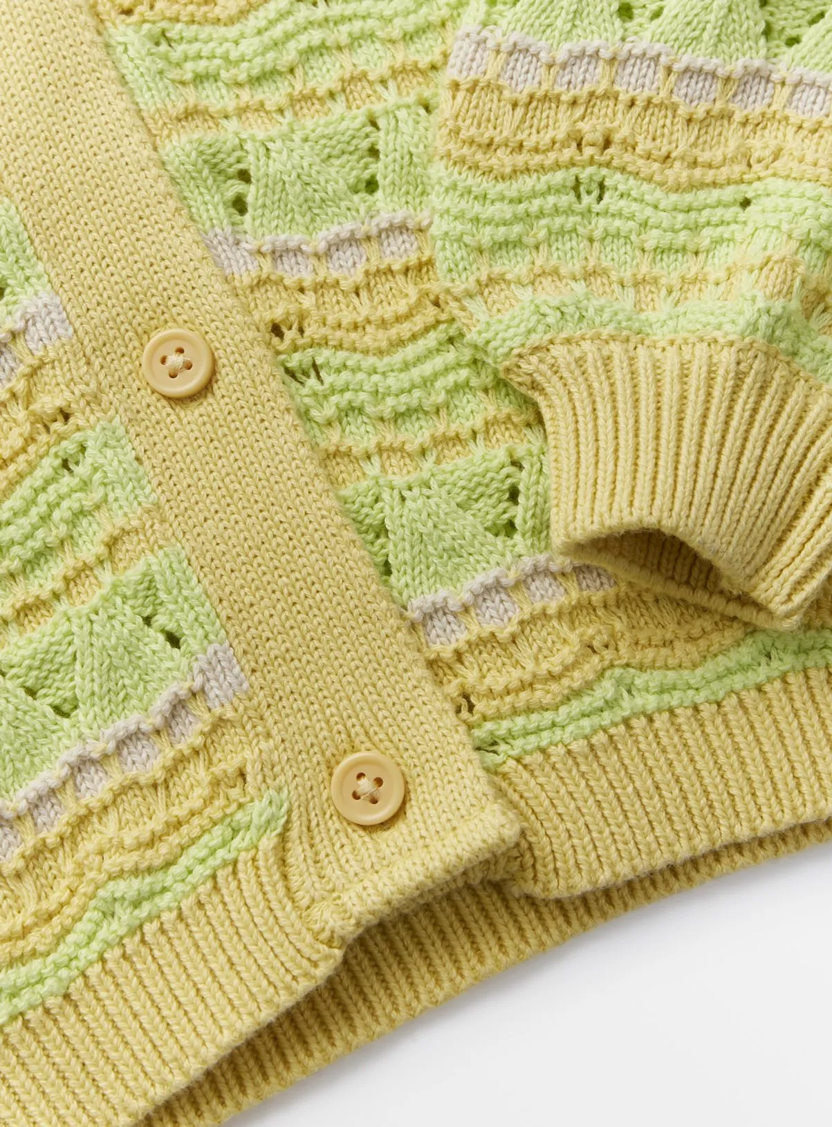 Yellow Tonal Stitch Cardigan - 7 Years - Jumpers and Cardigans | Tu - Browse Now