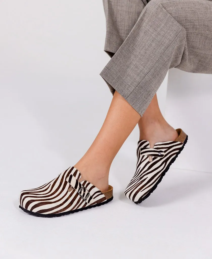 Yokono Zueco 599 Zebra Print Flat Shoe Clog