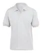 G880B White Youth Jersey Polo