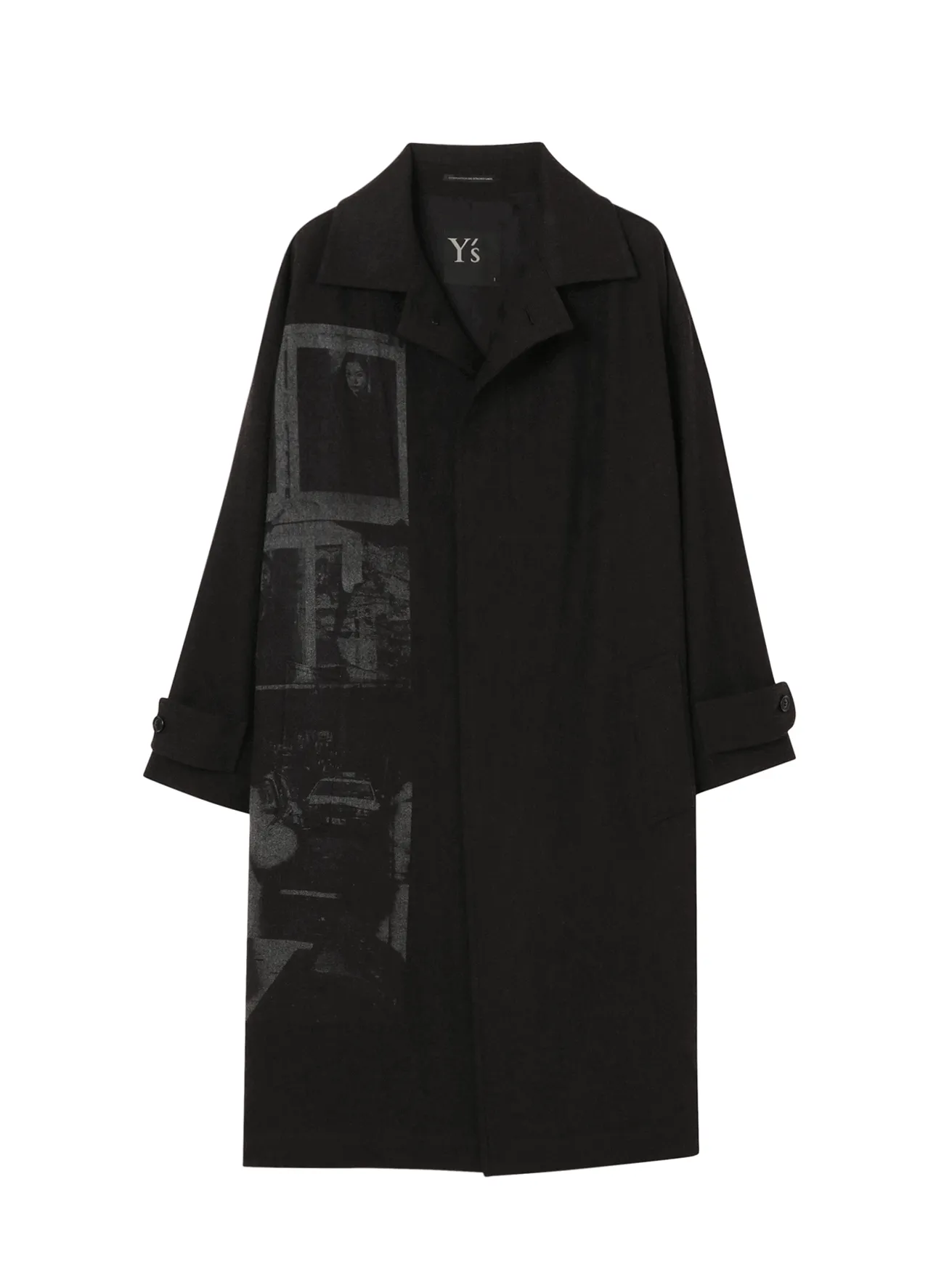 [Y's 1972 - A MOMENT IN Y's WITH MAX VADUKUL]TOP FLANNNEL DROP SHOULDER LONG COAT