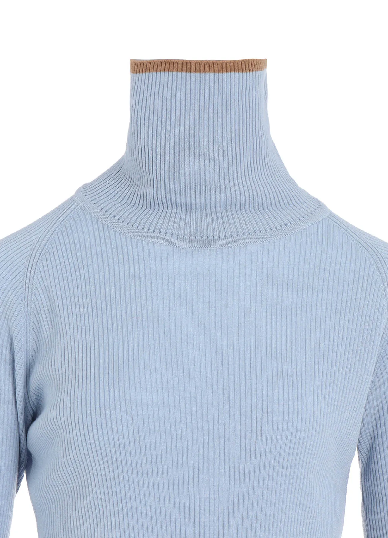 Y's × JOHN SMEDLEY TURTLENECK RIBBED KNIT